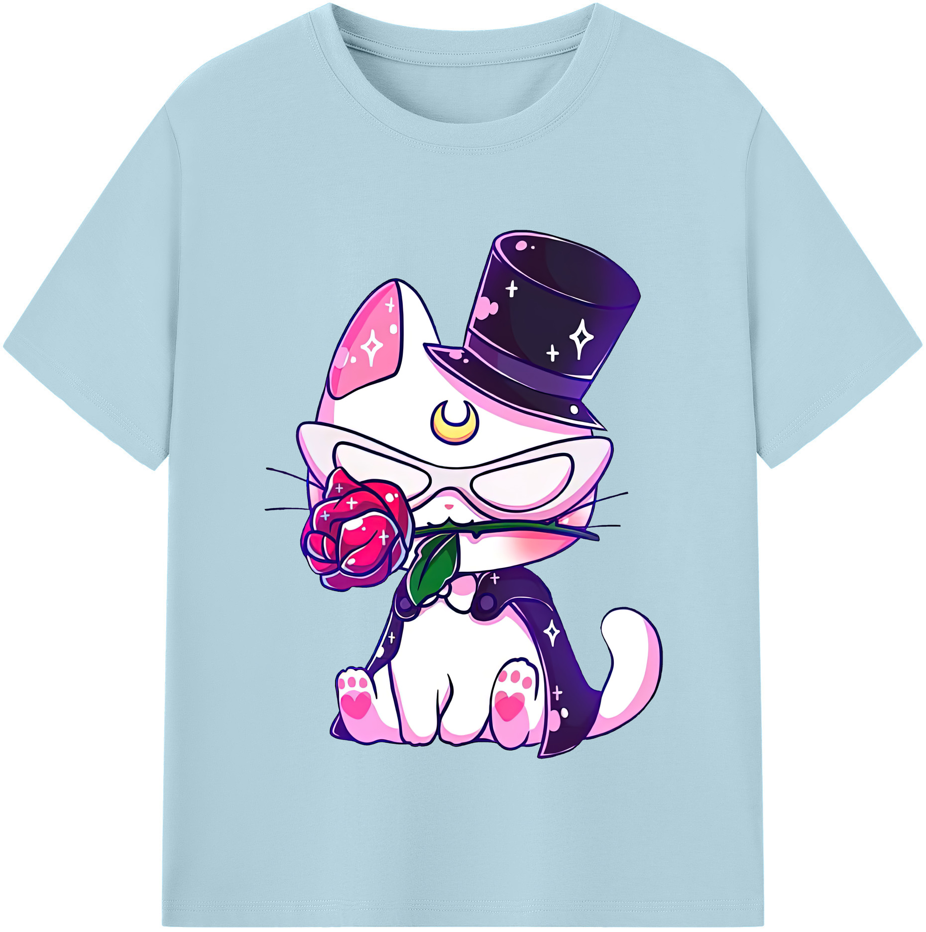 （画像用） 美少女戦士セーラームーン Sailor Moon 綿100％半袖Tシャツ（フロントプリント）